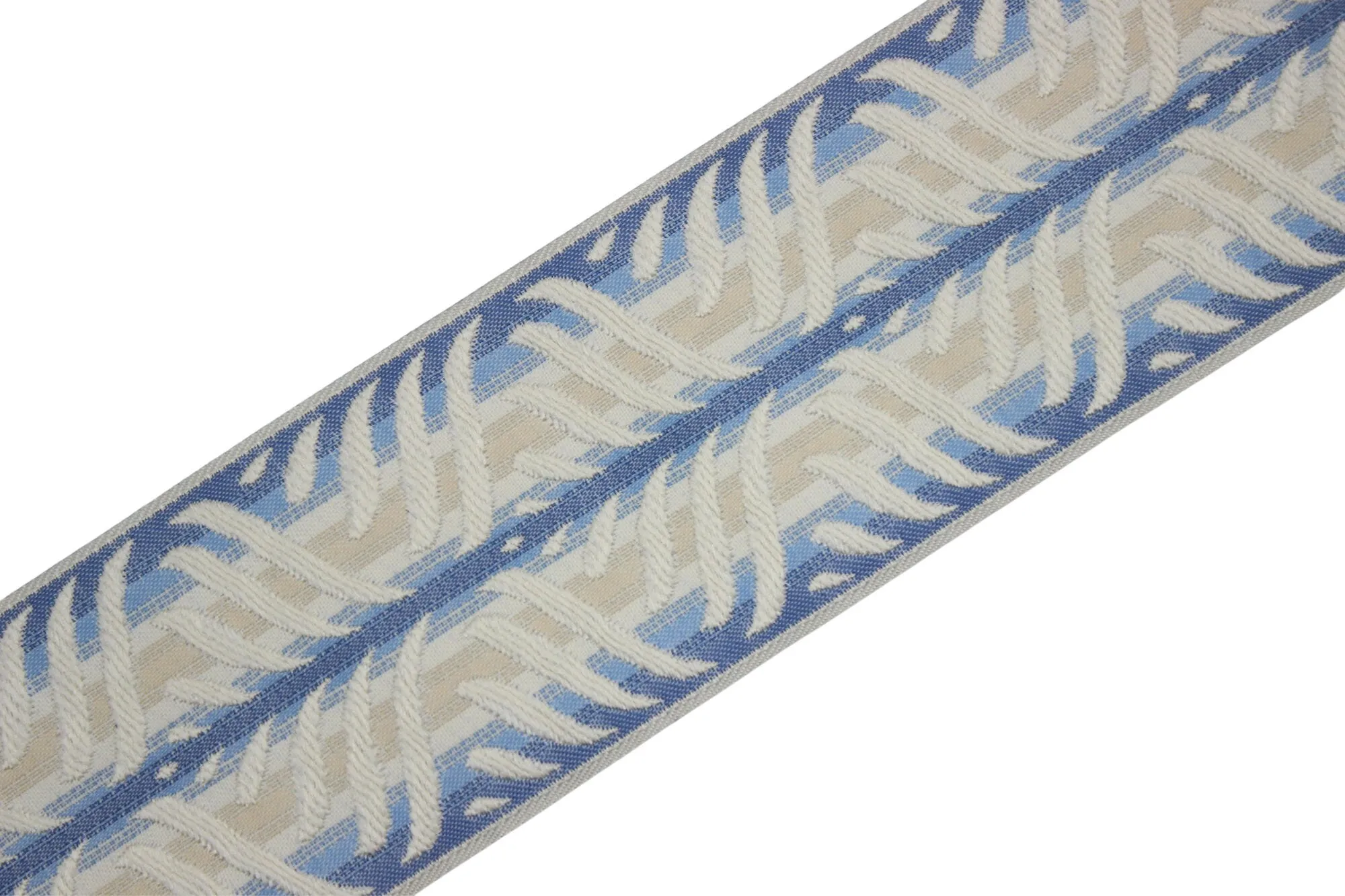 2.67" Leaf Trim Tape, Upholstery Trim, Fabric Trimmings, Drapery Banding Trim Tape, Jacquard Ribbon, curtain trim ideas 214 V4