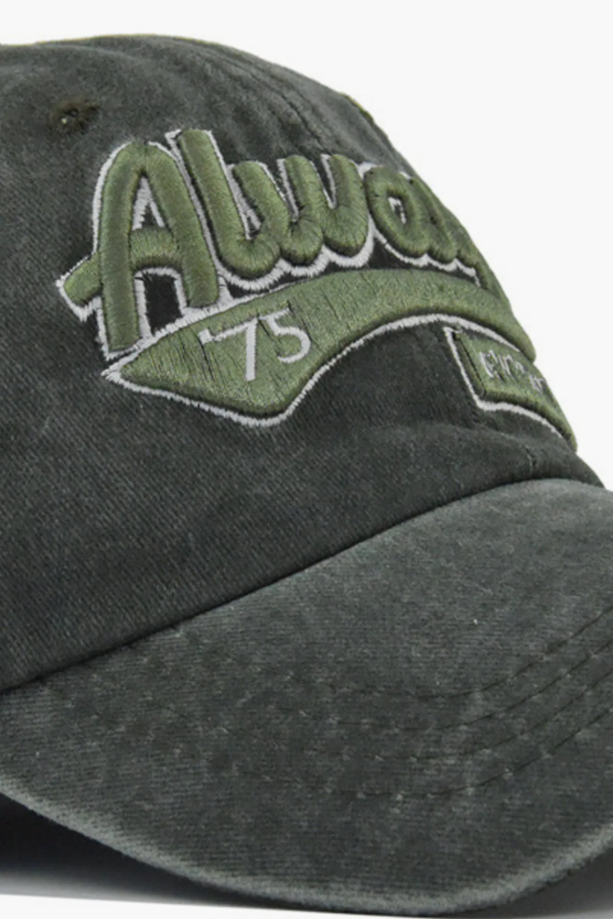 75 Rusty Green Embroidered Cap - S22 - MCP043R