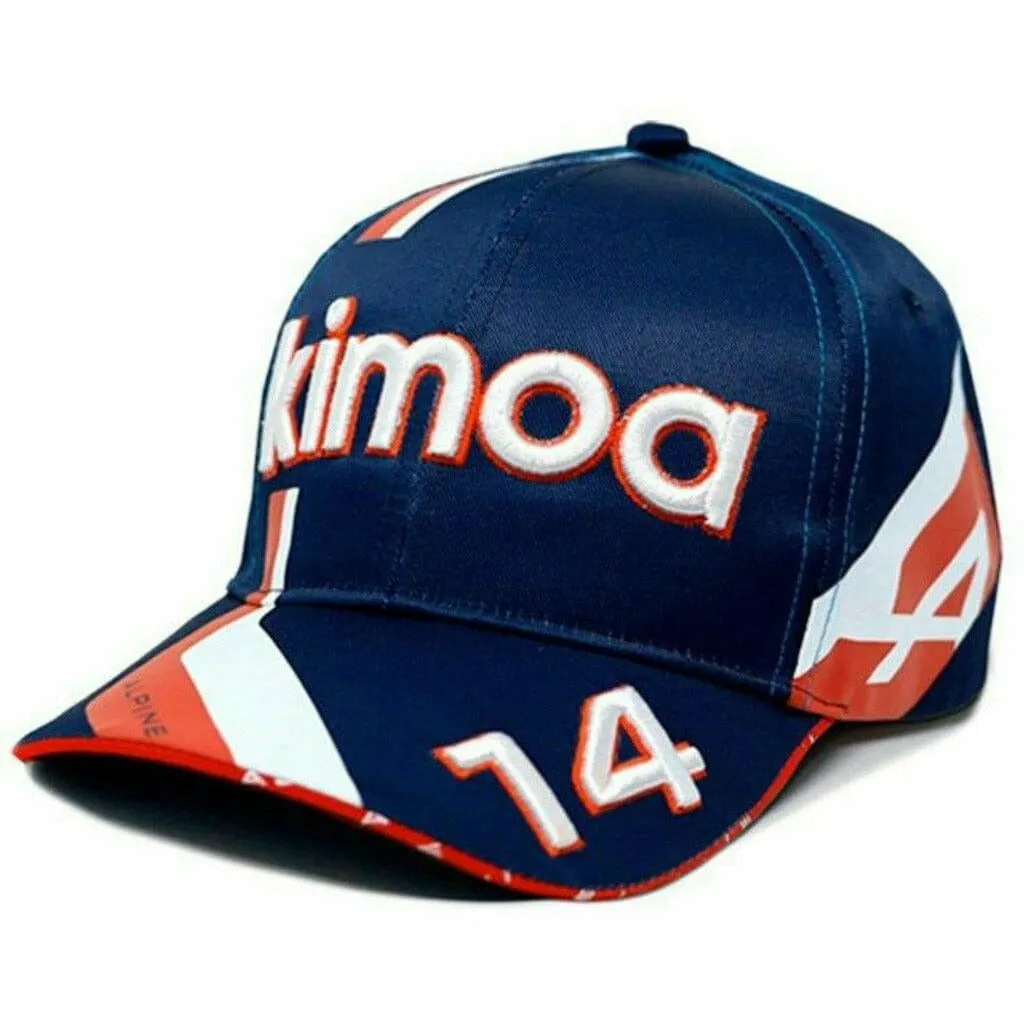 Alpine Racing F1 2021 Team Fernando Alonso Kimoa Dark Blue Hat - Baseball/Flatbrim