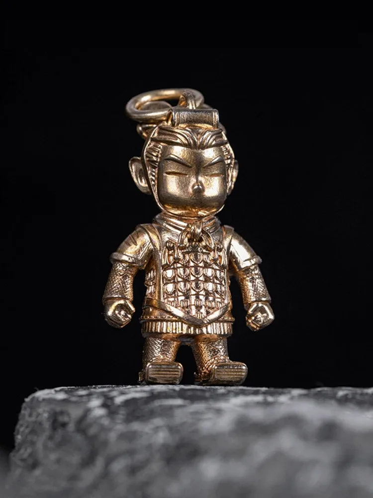 Ancient Chinese Terracotta Army Pure Brass Desktop Ornament - Creative Gift