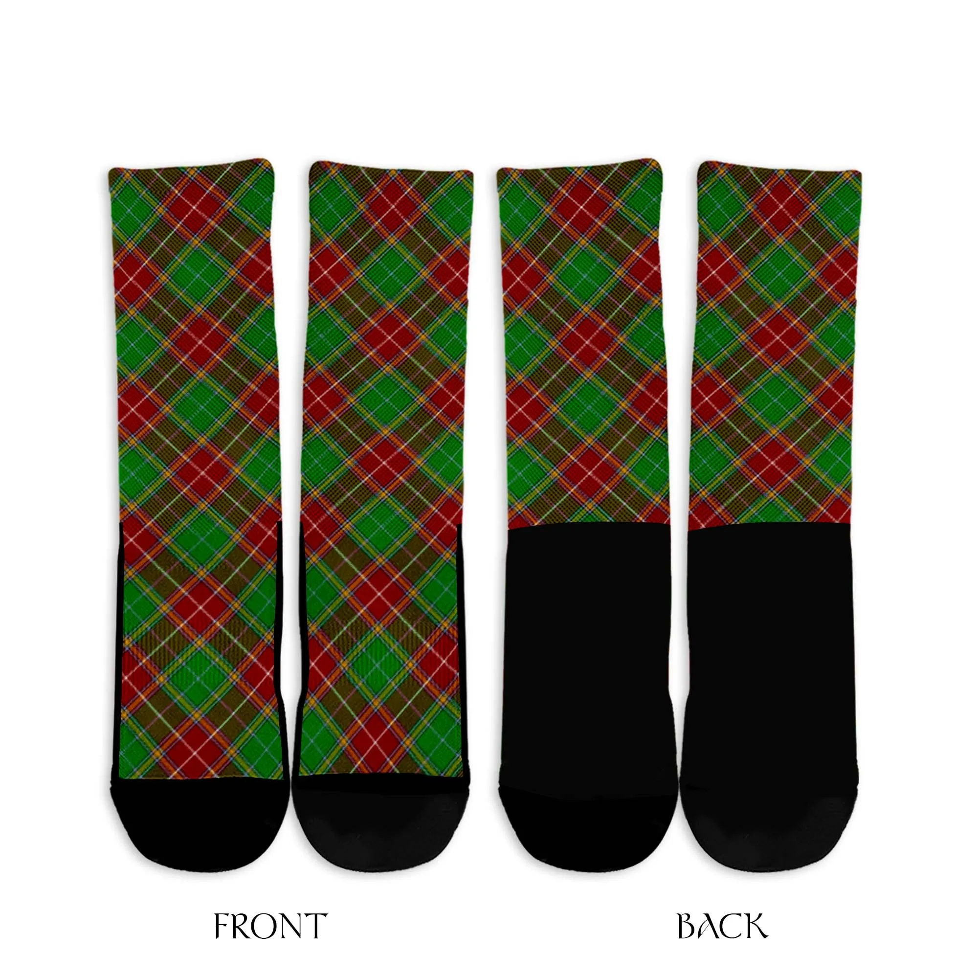 Baxter Modern Tartan Crew Socks Cross Tartan Style