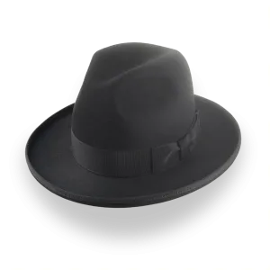 Black Rolled Brim Fedora - Custom Luxury Hat | The Williams