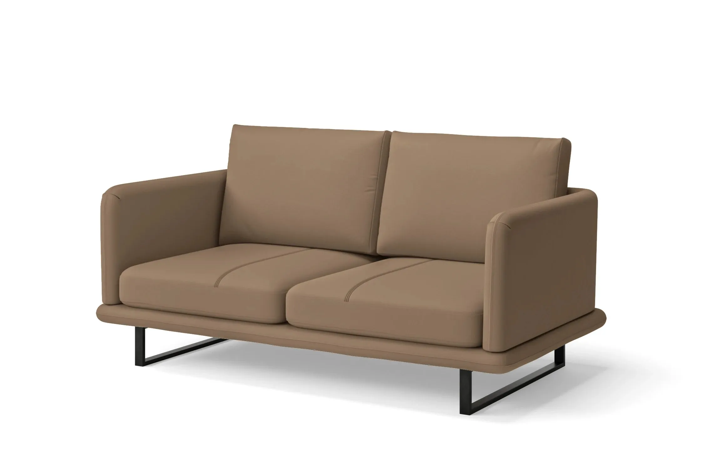 Calabria 2 Seater Sofa Stone Leather