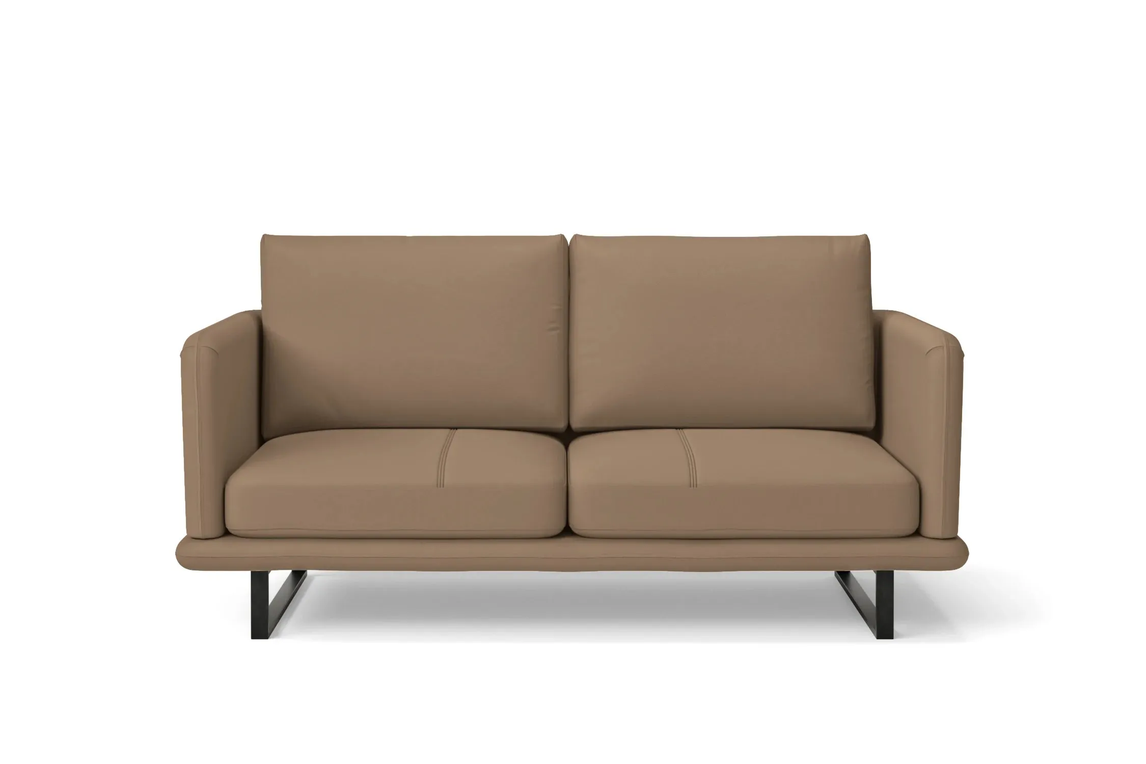 Calabria 2 Seater Sofa Stone Leather