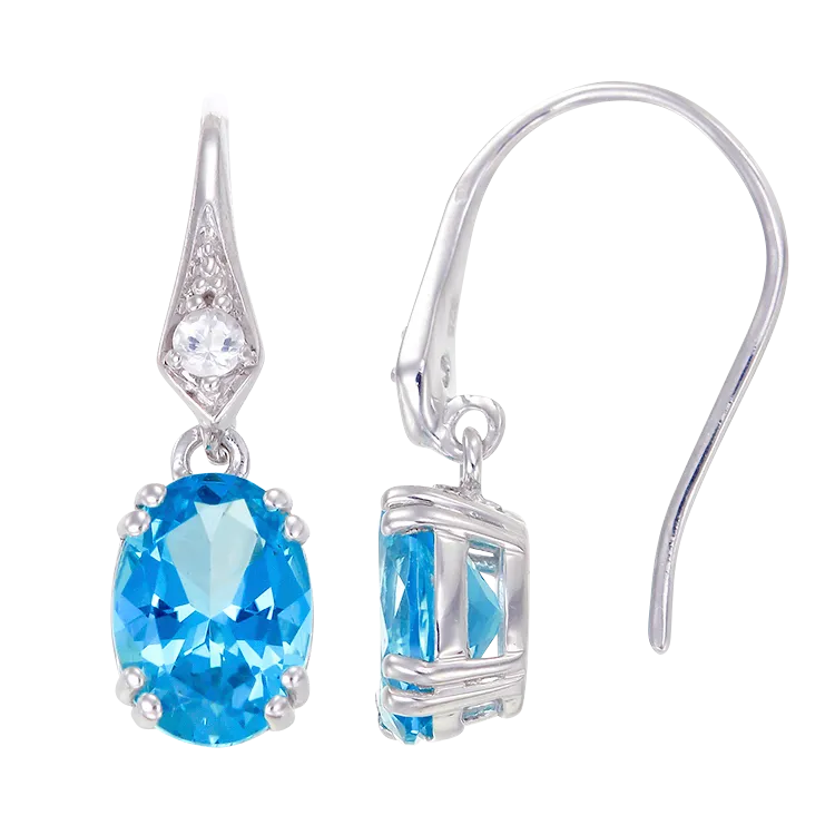 Classically Elegant Passion Topaz Drop Earrings