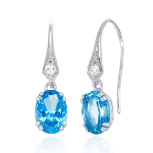 Classically Elegant Passion Topaz Drop Earrings