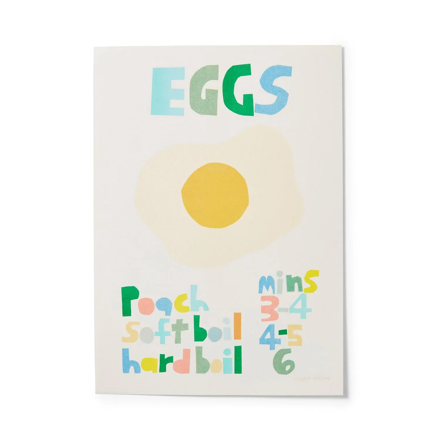 Eggs Riso Print