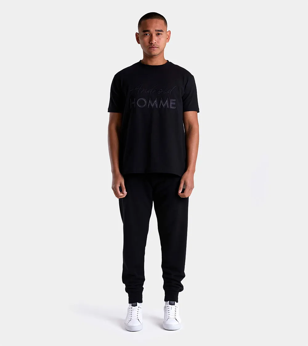 Embroidered Android Homme T-Shirt | Black AHTA234-07