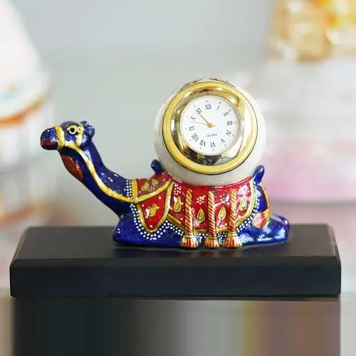 FUNKEZ CRAFT Handcrafted Marble Camel Clock Timeless Elegance for Interior Decor Your Home