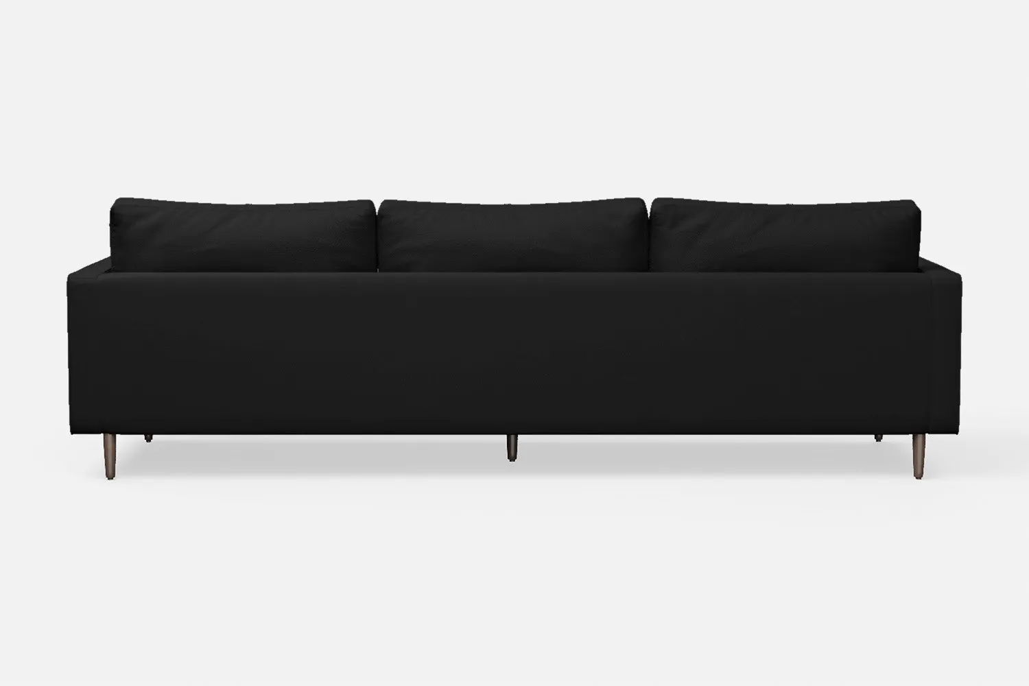 Gela 4 Seater Sofa Black Leather