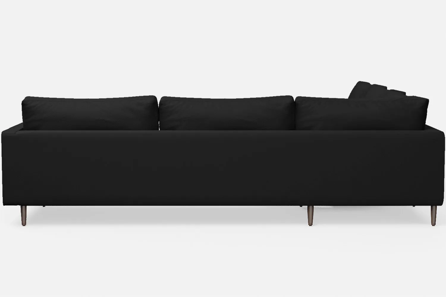 Gela 5 Seater Corner Sofa Black Leather