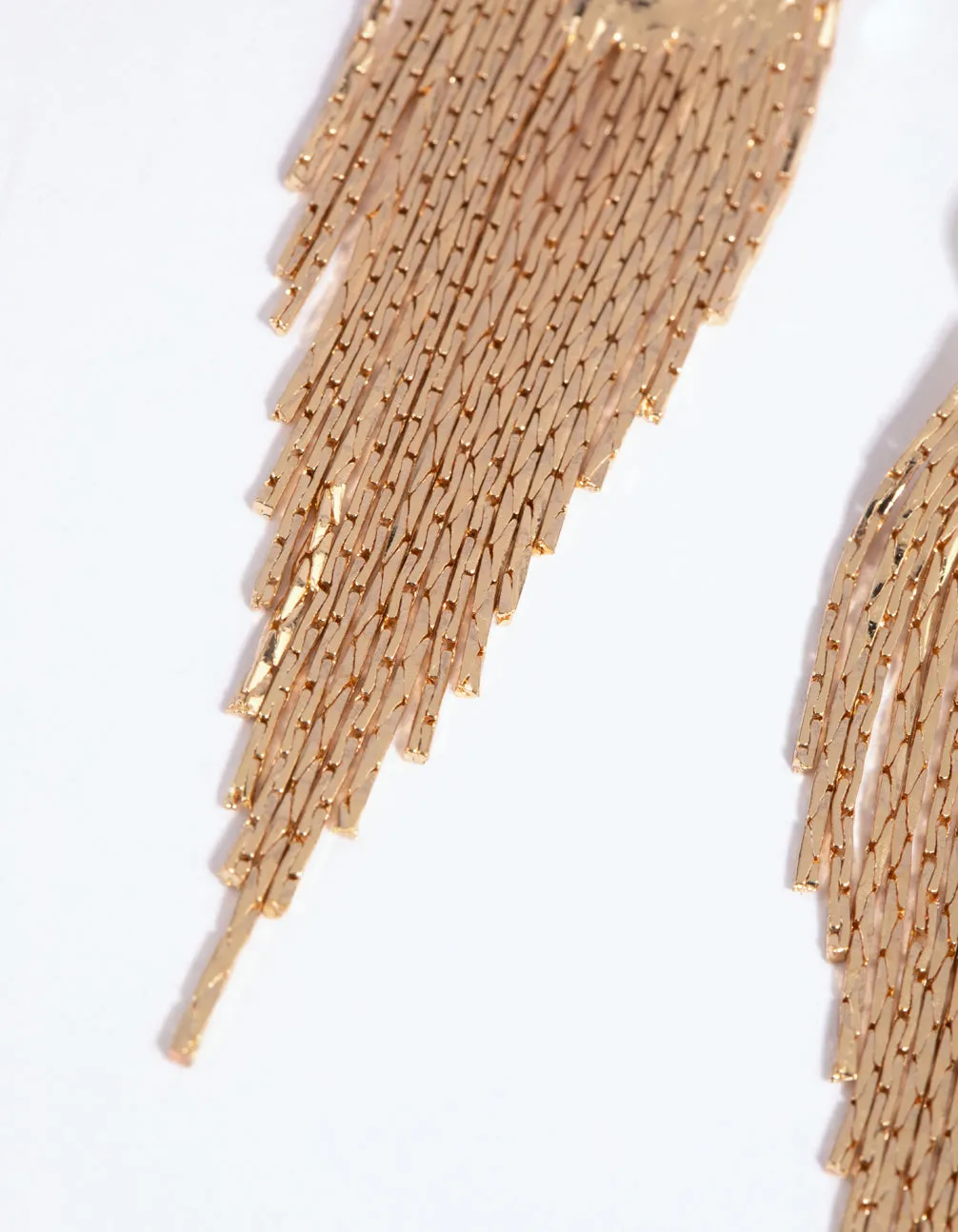 Gold Mini Tassel Drop Earrings