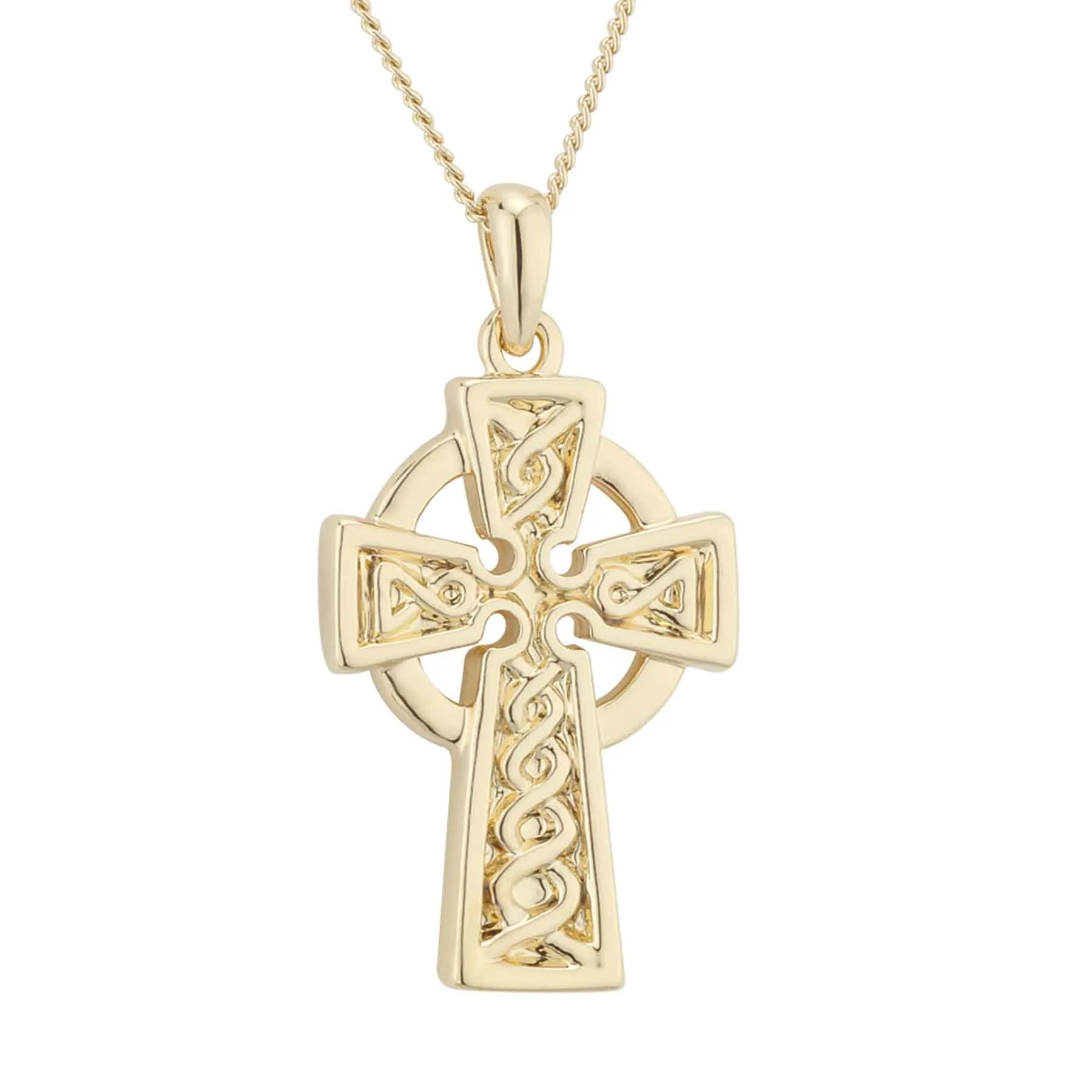 Gold Plated Celtic Cross Necklace