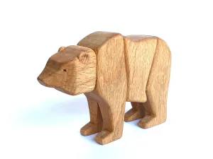 Handmade Wooden Bear Toy