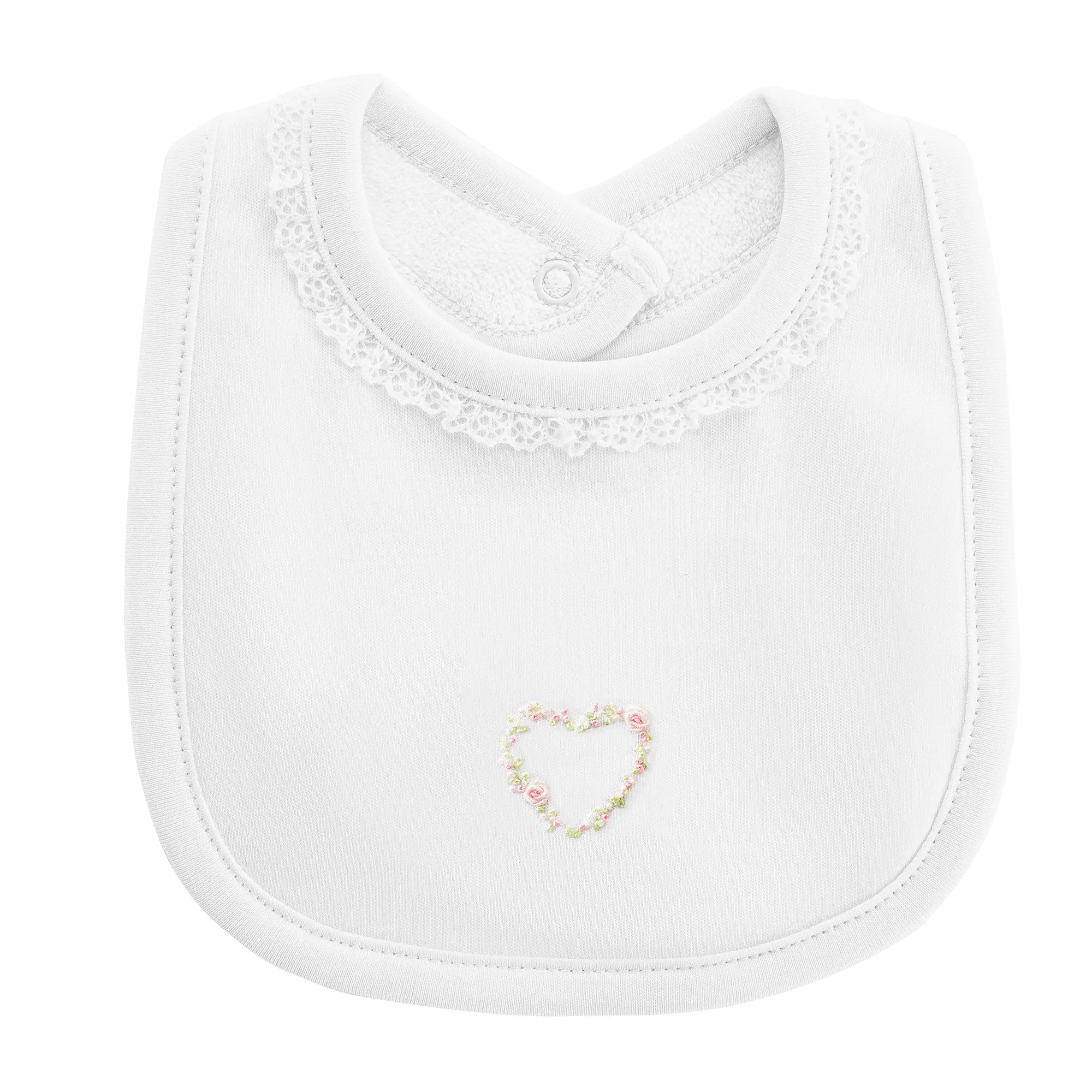 Heart with Roses Bib