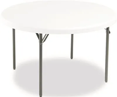 Indestructable Too 1200 Series Resin Folding Table 48 Dia X 29H Platinum