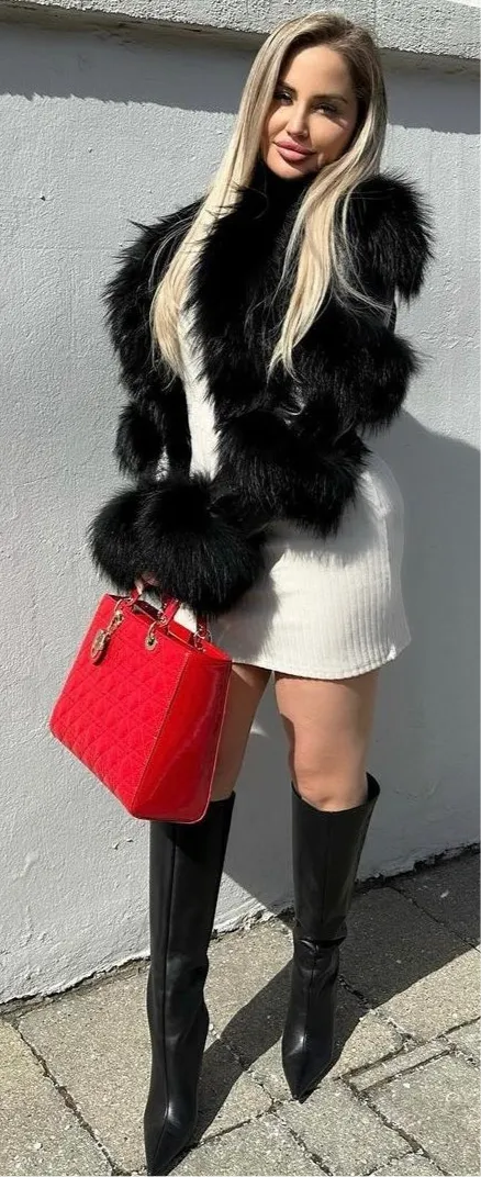 “Italy” Leather and Fox Fur coat