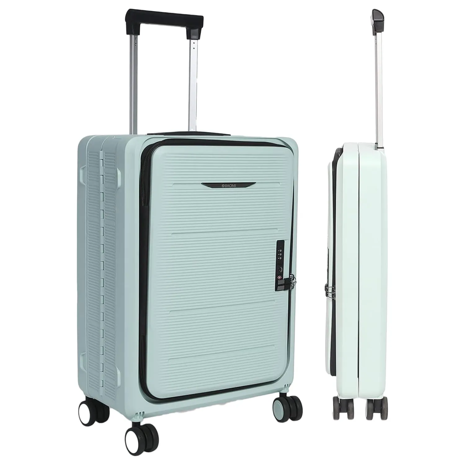 Kuber Industries Luggage Bag | Trolley Bags for Travel | Collapsible Luggage Bag | Travelling Bag | Trolley Bags for Suitcase | Lightweight Luggage Bag | 20M-24M Inch |Pack of 4| Light Mint