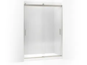 Levity Clear Tempered Glass Shower Door in Brushed Nickel