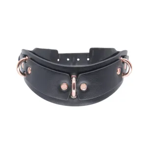 Love In Leather Faux Leather Posture Collar 071 - Rose Gold