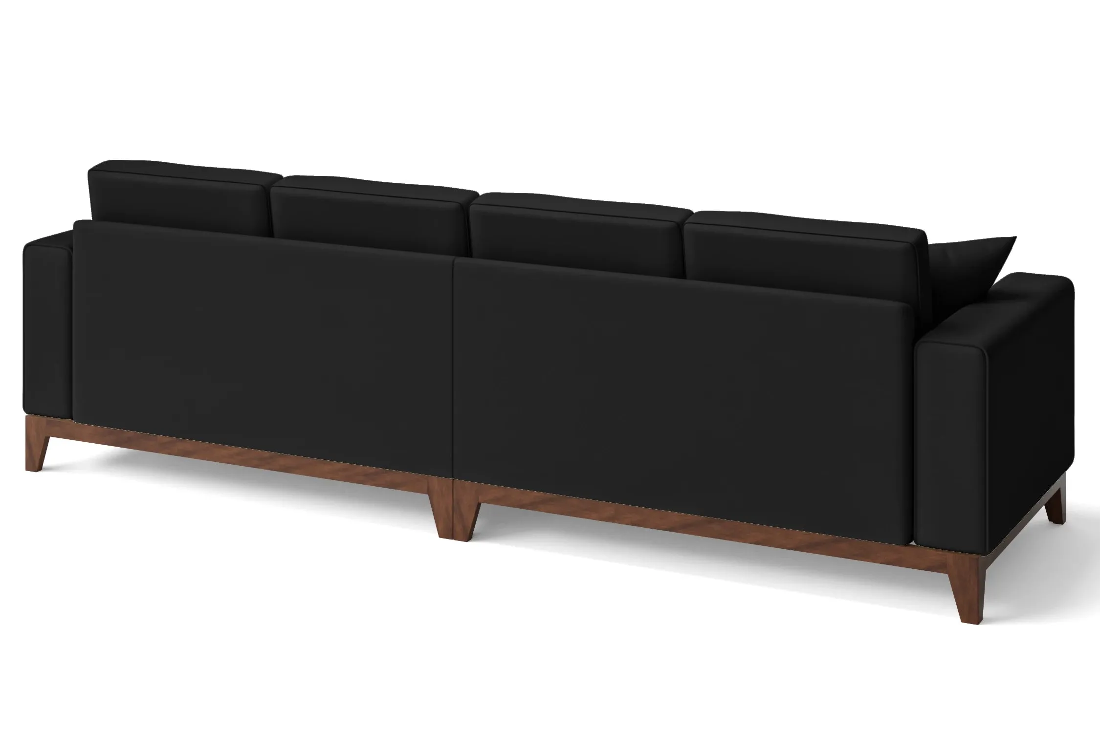 Lucca 4 Seater Sofa Black Leather