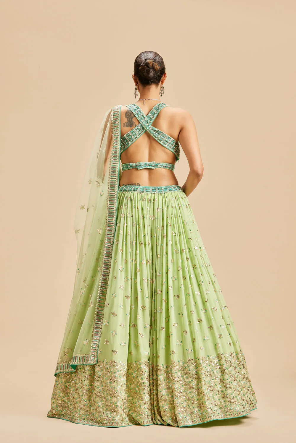 Mint Green Lehenga Set