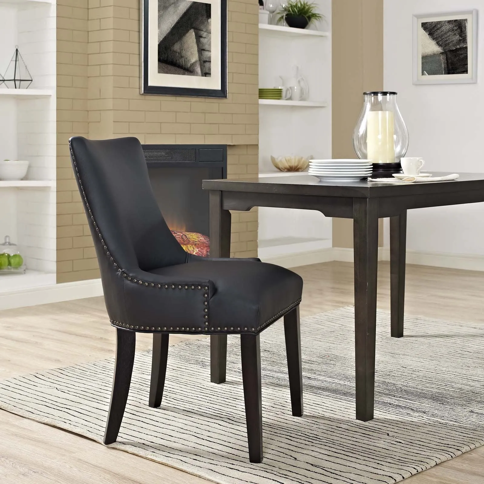 Modern Duchess Fabric Dining Side Chair - Parsons Dining Table And Chair Set