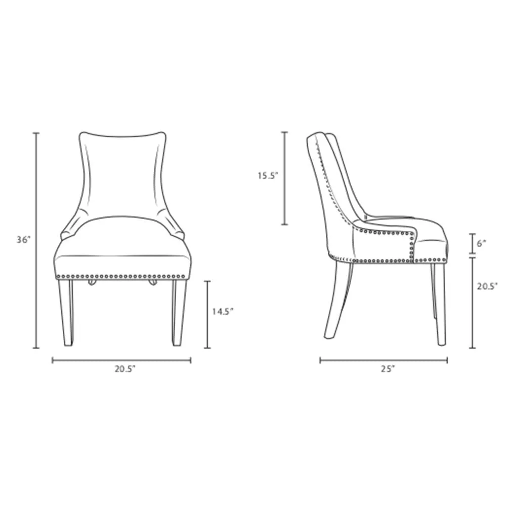 Modern Duchess Fabric Dining Side Chair - Parsons Dining Table And Chair Set