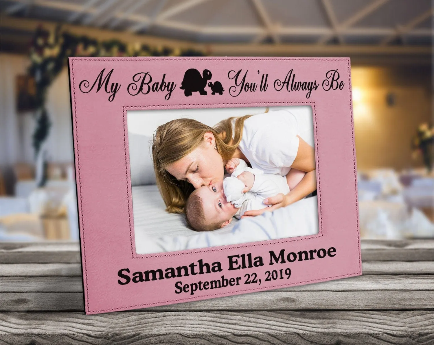 My Baby You'll Always Be Personalized Picture Frame Engraved Baby Shower Gift Girl Boy New Mom Mommy Mother Dad Daddy Nursery Son Daughter