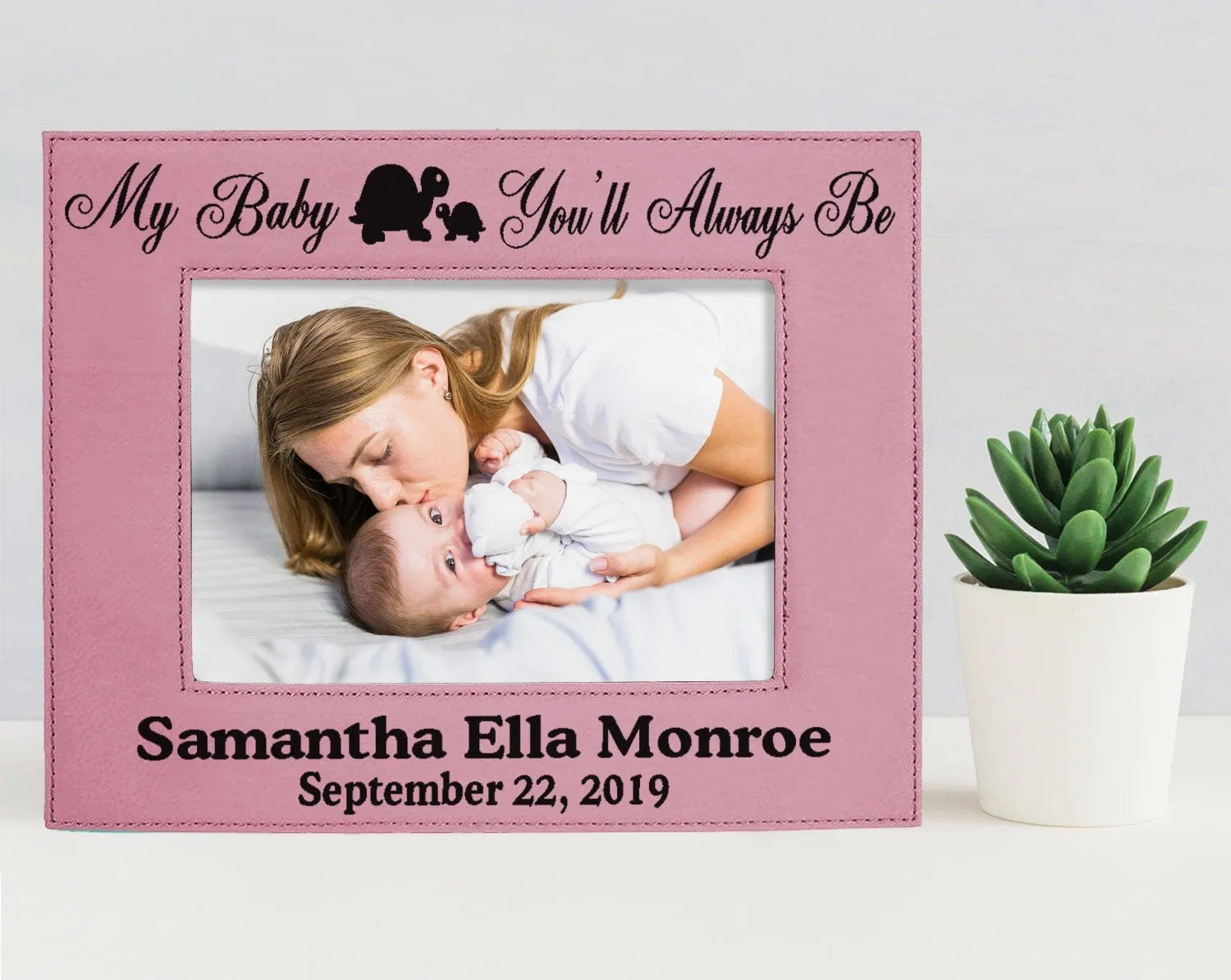 My Baby You'll Always Be Personalized Picture Frame Engraved Baby Shower Gift Girl Boy New Mom Mommy Mother Dad Daddy Nursery Son Daughter