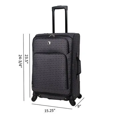 New - Skyline 4pc Luggage Set - Gray Geo