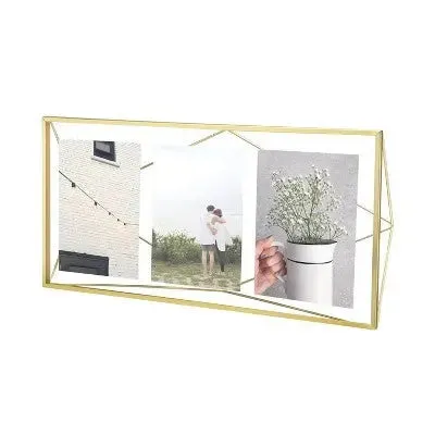 Open Box - Set of 3 Prisma Picture Frames Opening Brass - Umbra