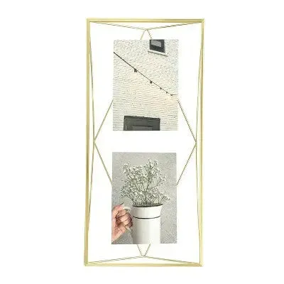 Open Box - Set of 3 Prisma Picture Frames Opening Brass - Umbra