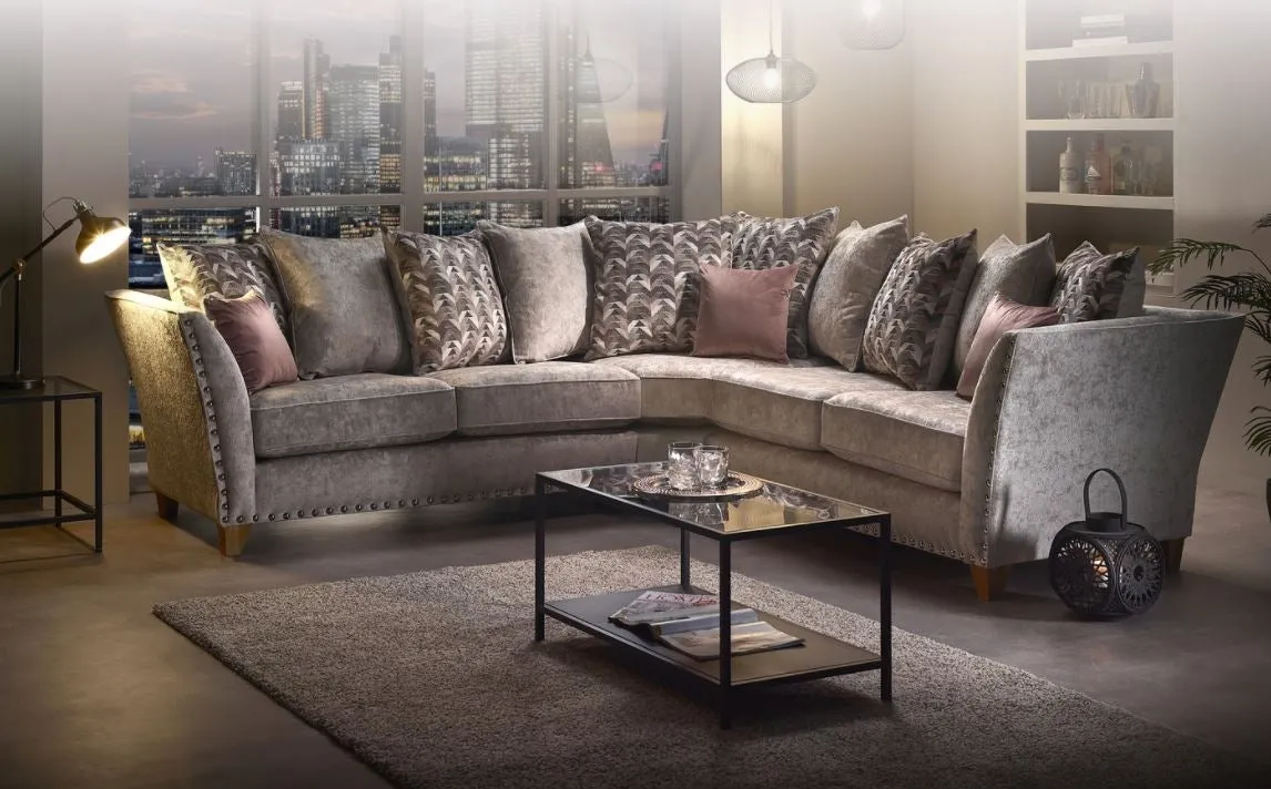 Paris Darwen Nickel 3 Seater Sofa by Lebus