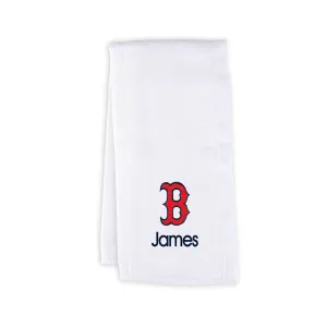 Personalized Boston Red Sox "B" Burp Cloth