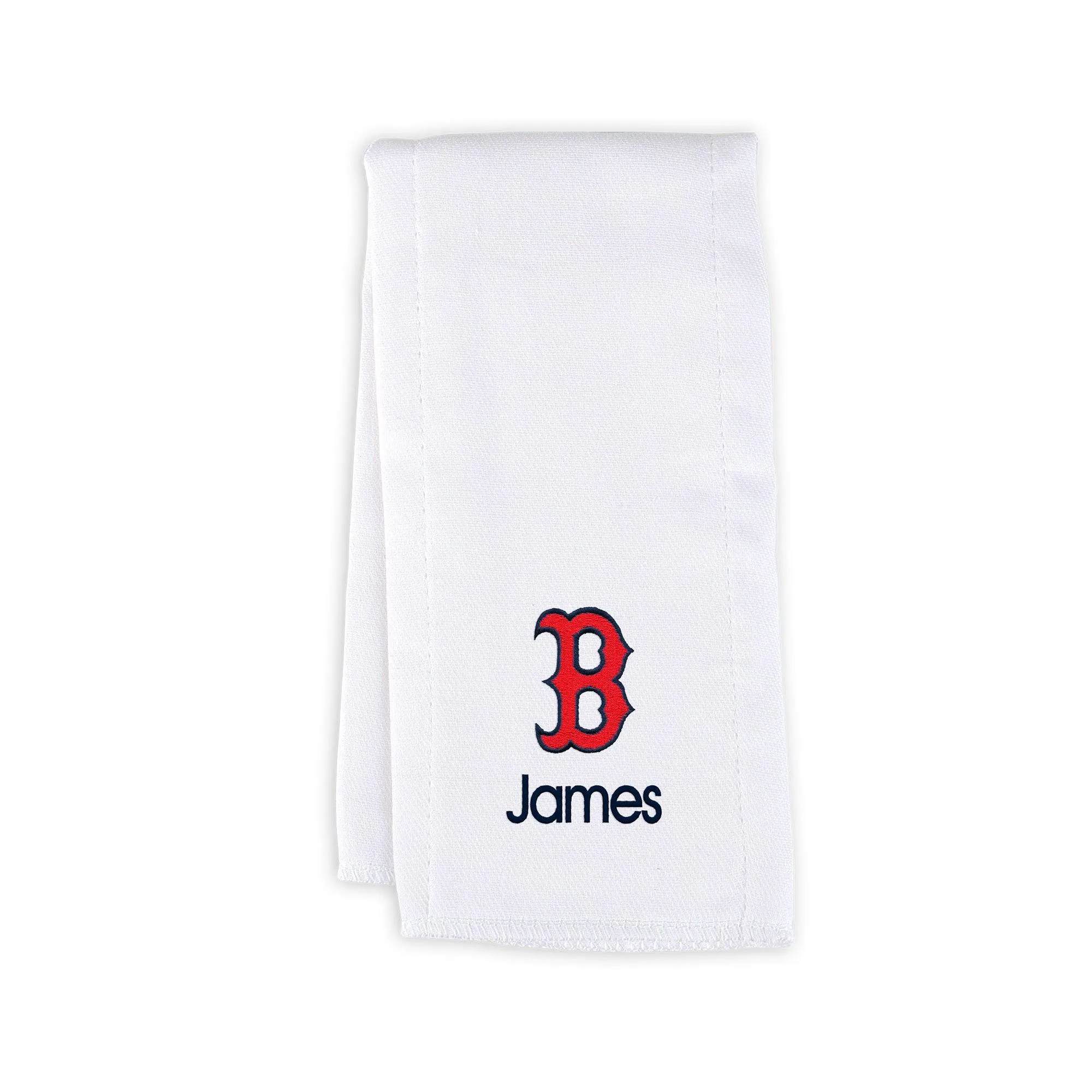 Personalized Boston Red Sox "B" Burp Cloth