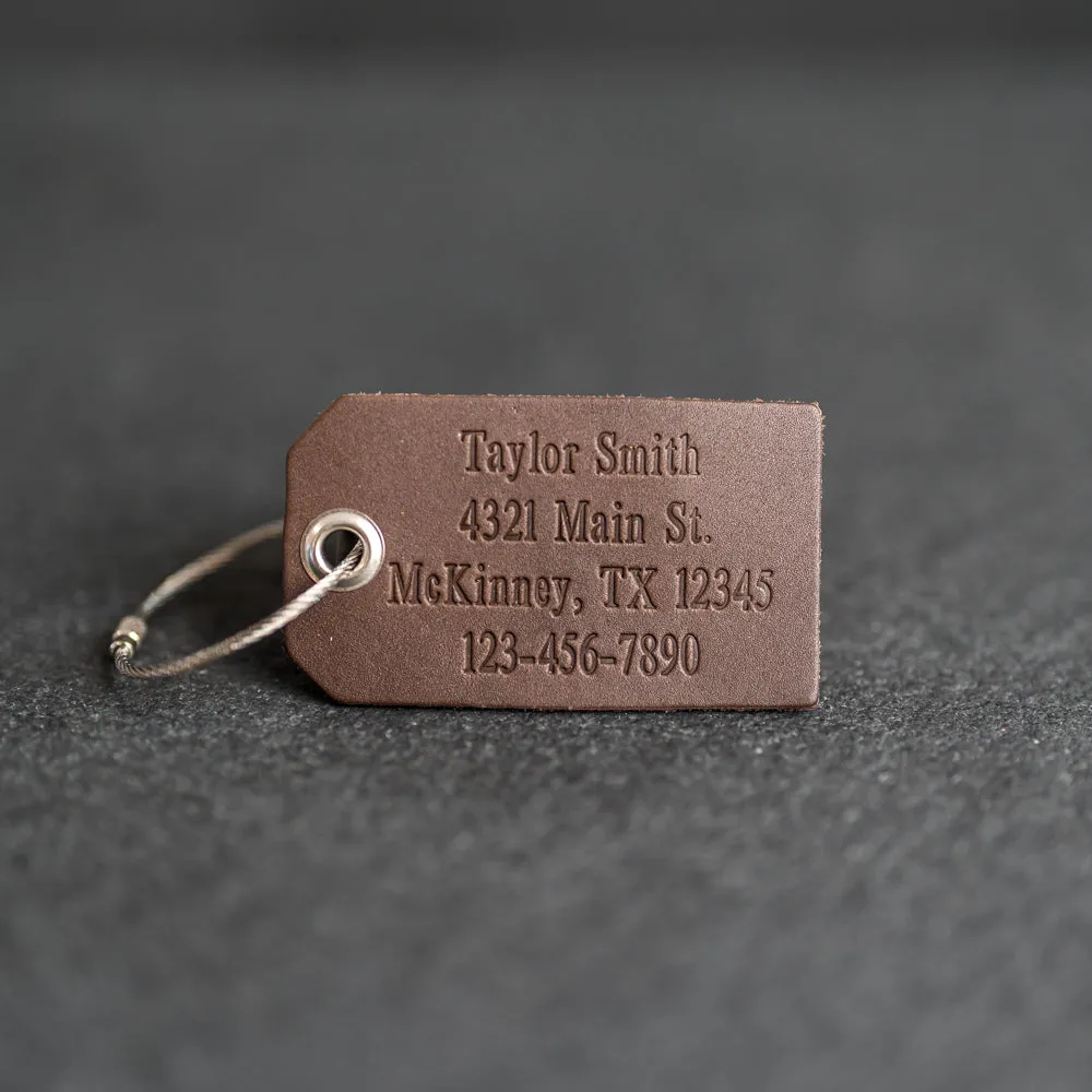 Personalized Leather Luggage Tags