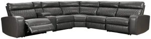 Samperstone Signature Design by Ashley 6-Piece Power Reclining Sectional