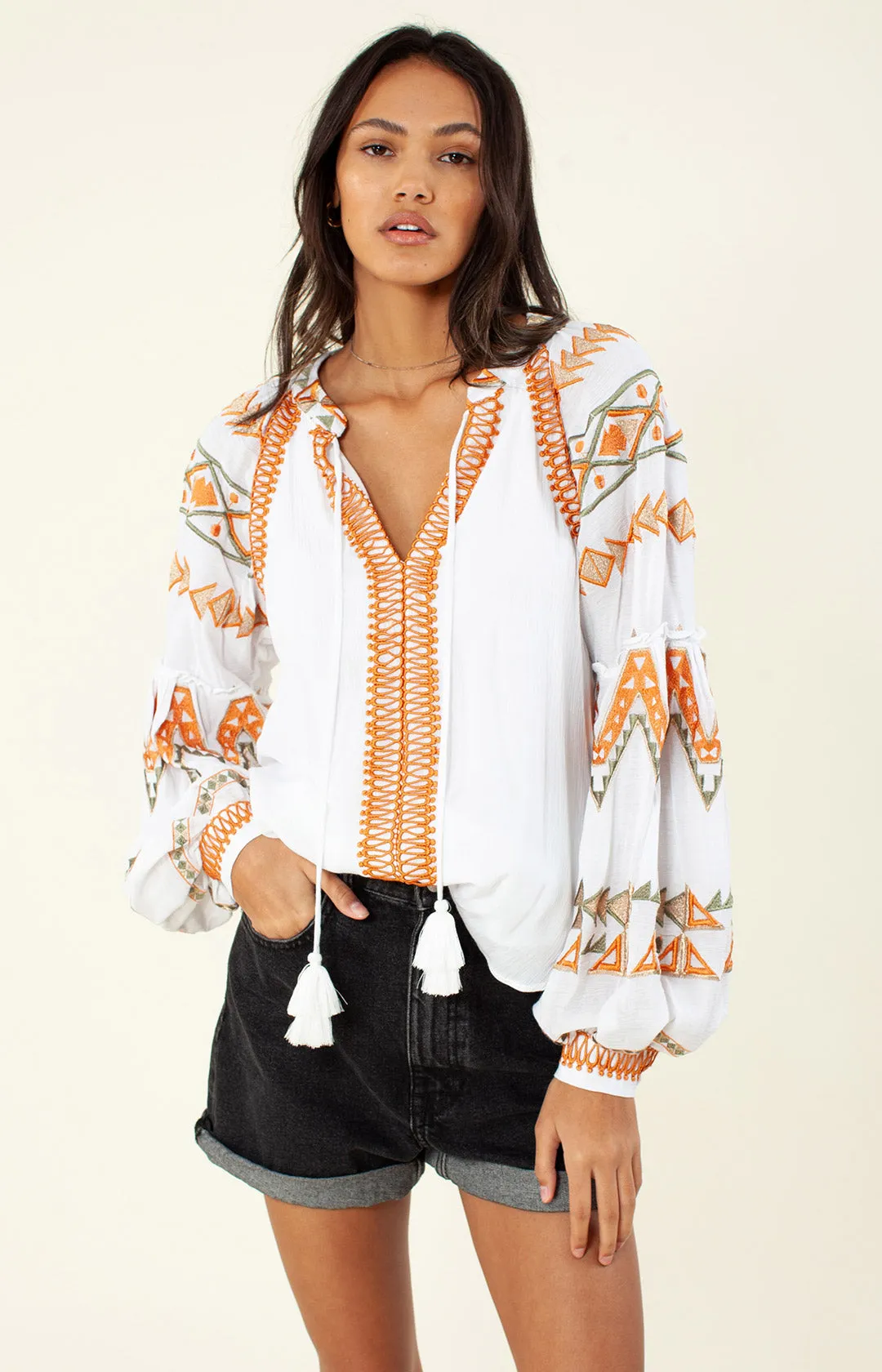 Terra Embroidered Top