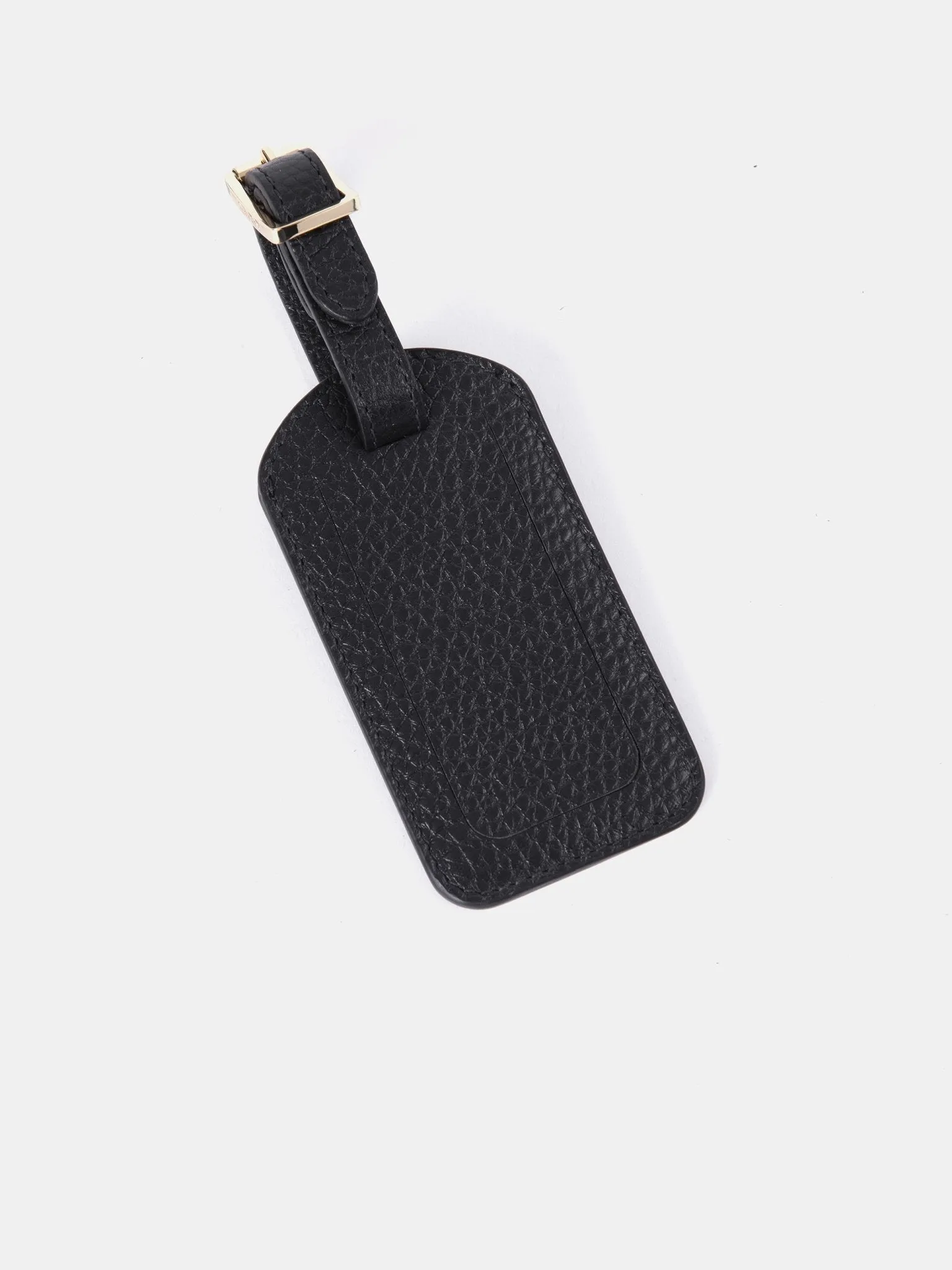 The Luggage Tag - Black Calf Grain