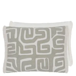 Tokusa Sepia Linen/cotton Throw Pillow by Designers Guild