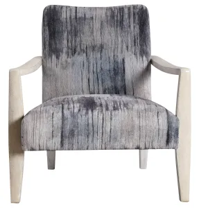 Uttermost Watercolor Gray Chenille Accent Chair