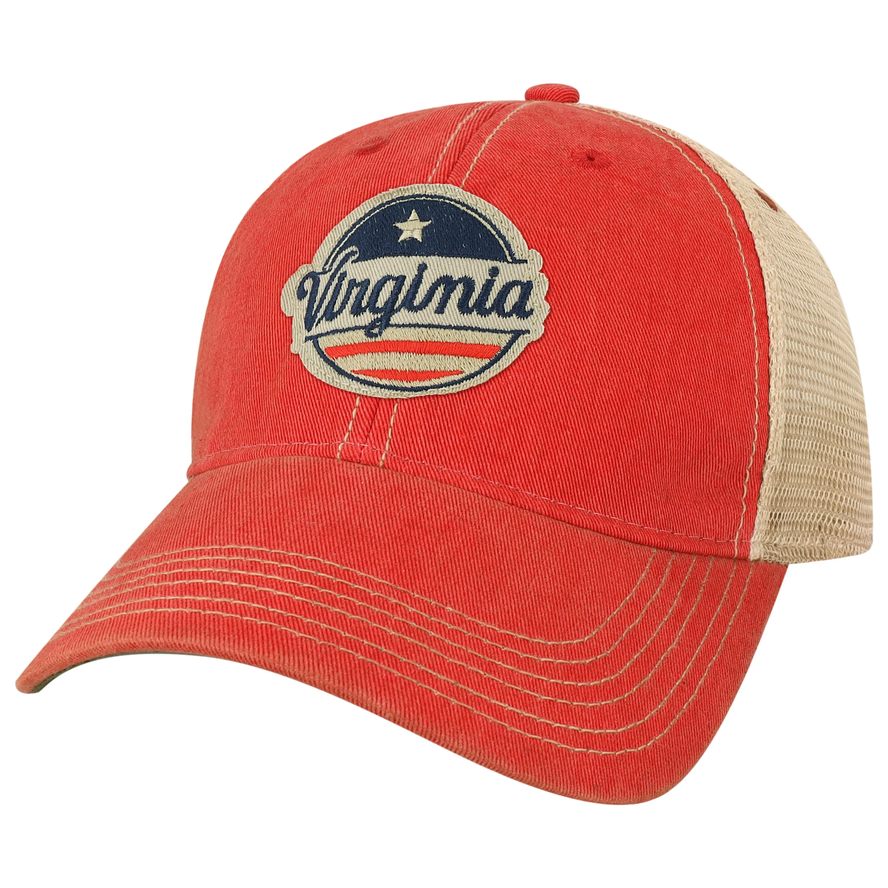 UVA Red, White, and Hoo Scarlet Old Favorite Adjustable Trucker Hat - Scarlet