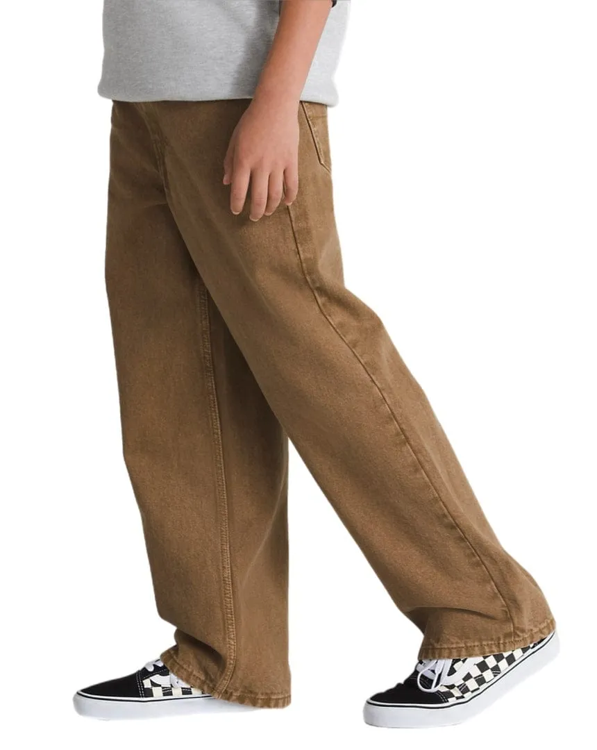 Vans Check-5 Baggy Denim Pants - Sepia