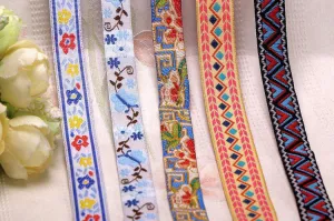 Vintage embroidery Trim Decorative Flowers DIY