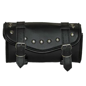 VS103 Vance Leather 2 Strap Studded Tool Bag with V-Shaped Flap