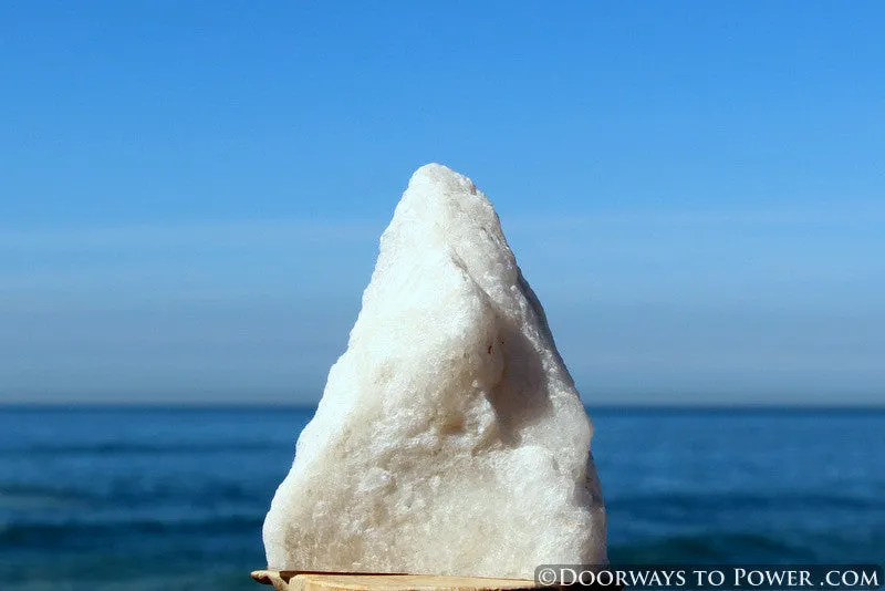 White Azeztulite Altar Stone 3.8"  "Higher Realms"