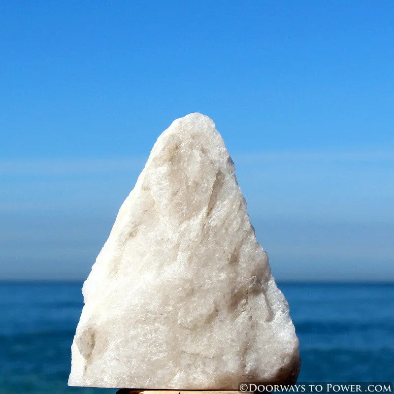 White Azeztulite Altar Stone 3.8"  "Higher Realms"