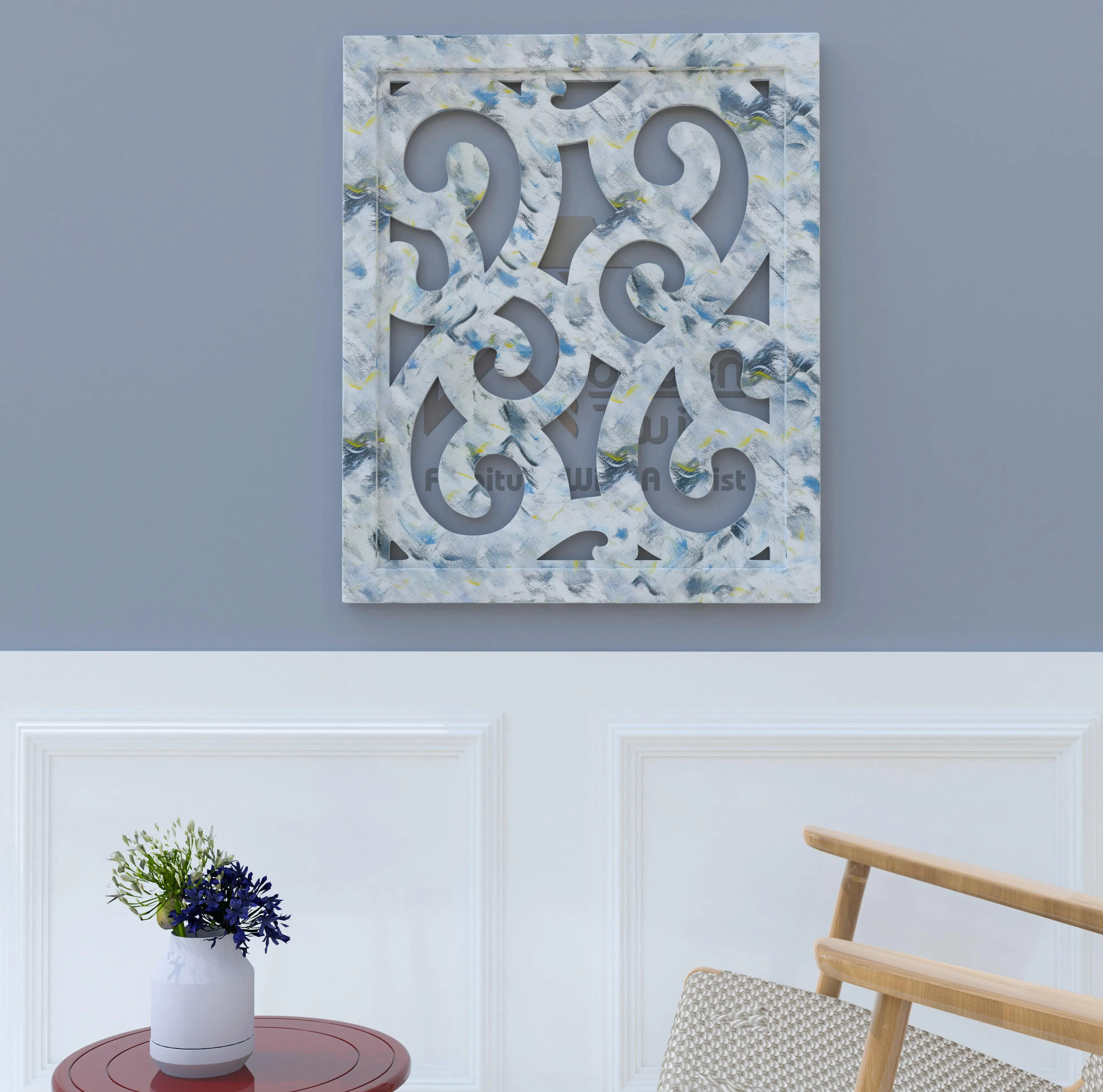 Wooden Twist Paisley Wooden Decorative Wall Panel Wall Art